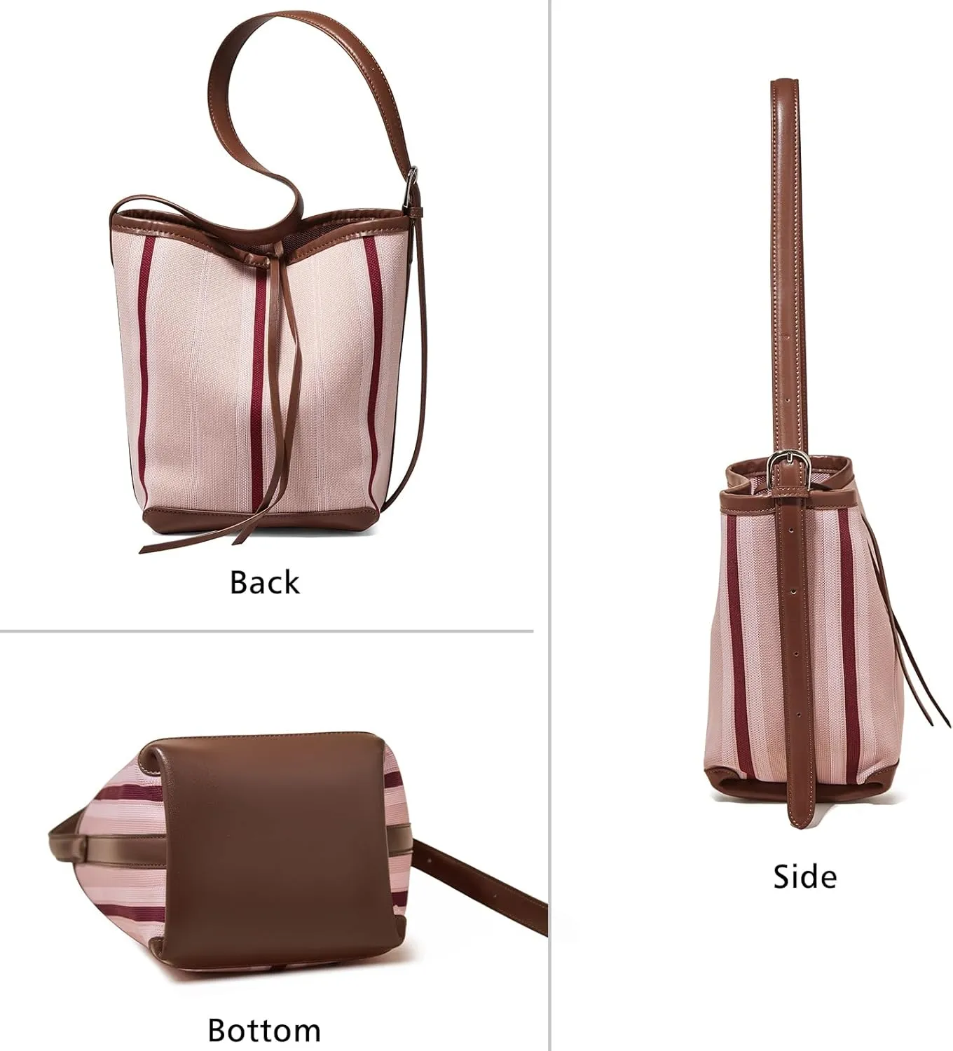 LAORENTOU Cowhide Leather Women Crossbody Bag Purse Tote Style Handbags Trendy for Ladies