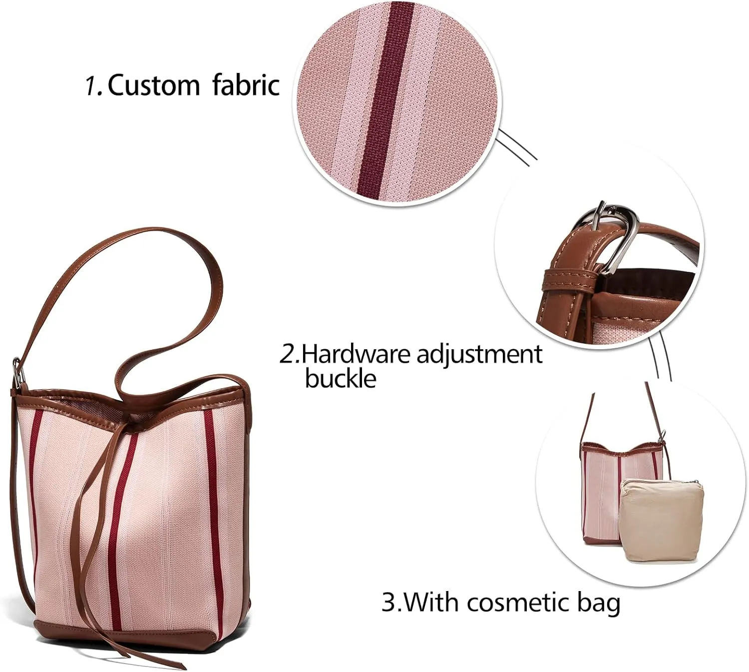 LAORENTOU Cowhide Leather Women Crossbody Bag Purse Tote Style Handbags Trendy for Ladies