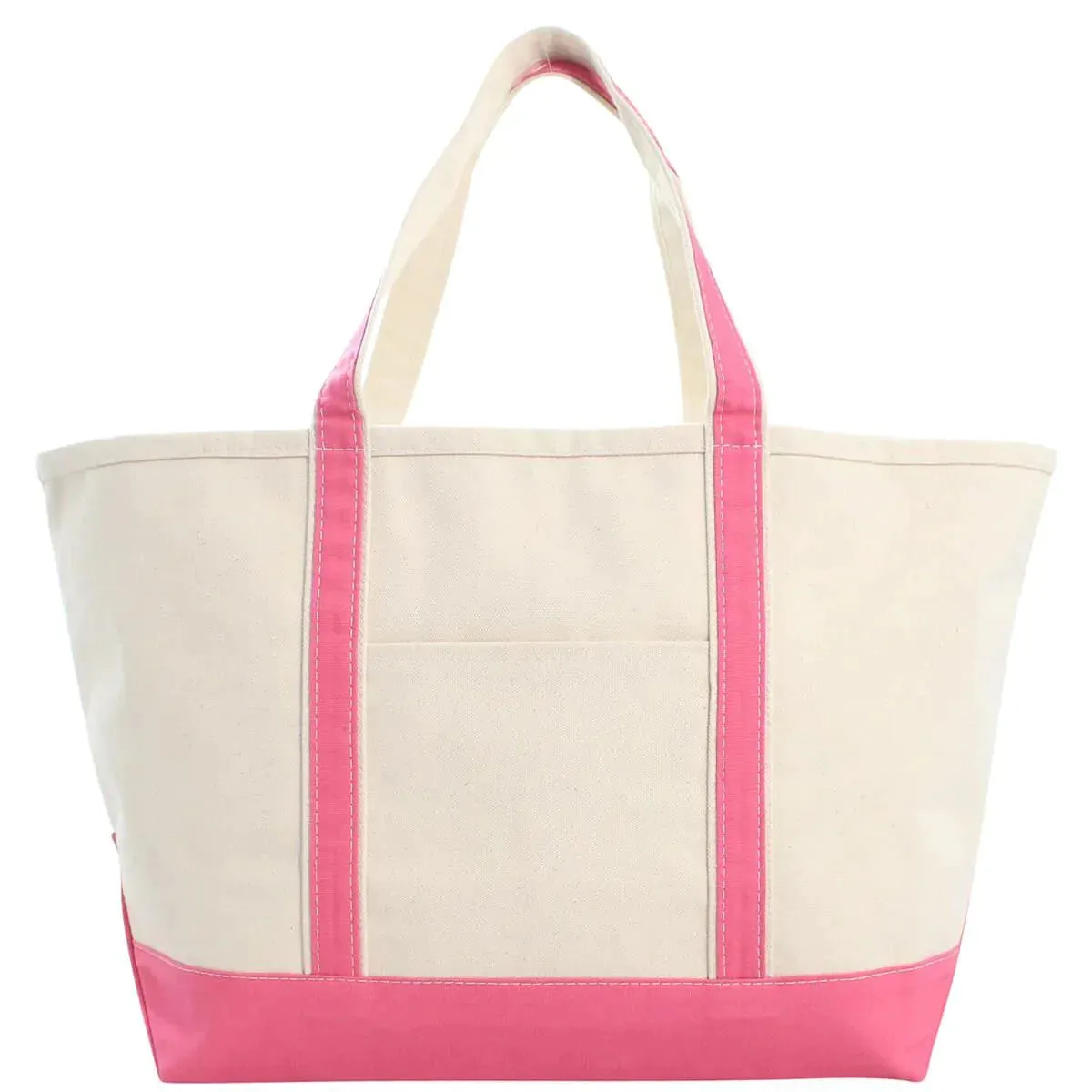 Large Canvas Monogrammed Boat Tote Bag