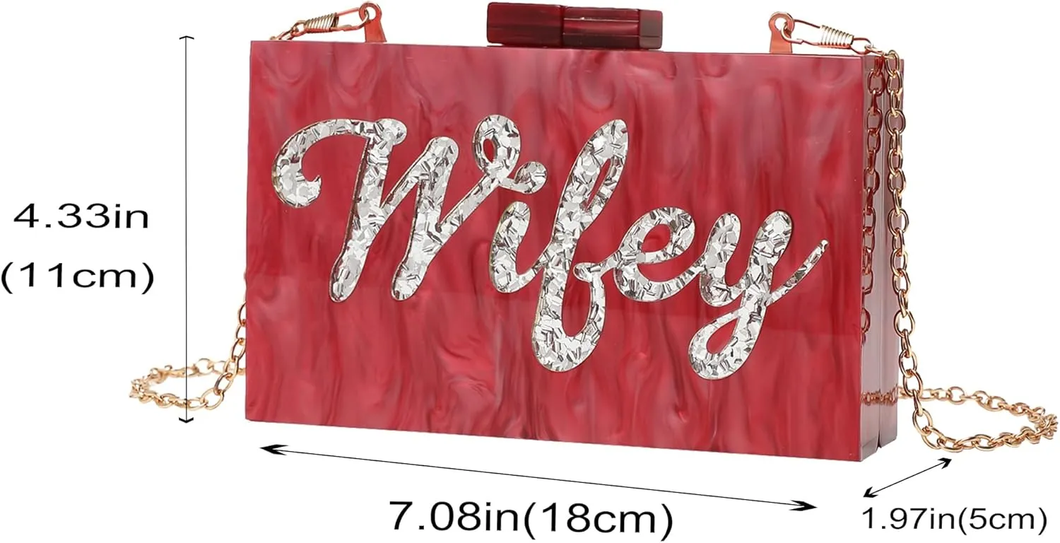 LETODE Acrylic Clutch Bags Purse Perspex Bag Handbags for Women