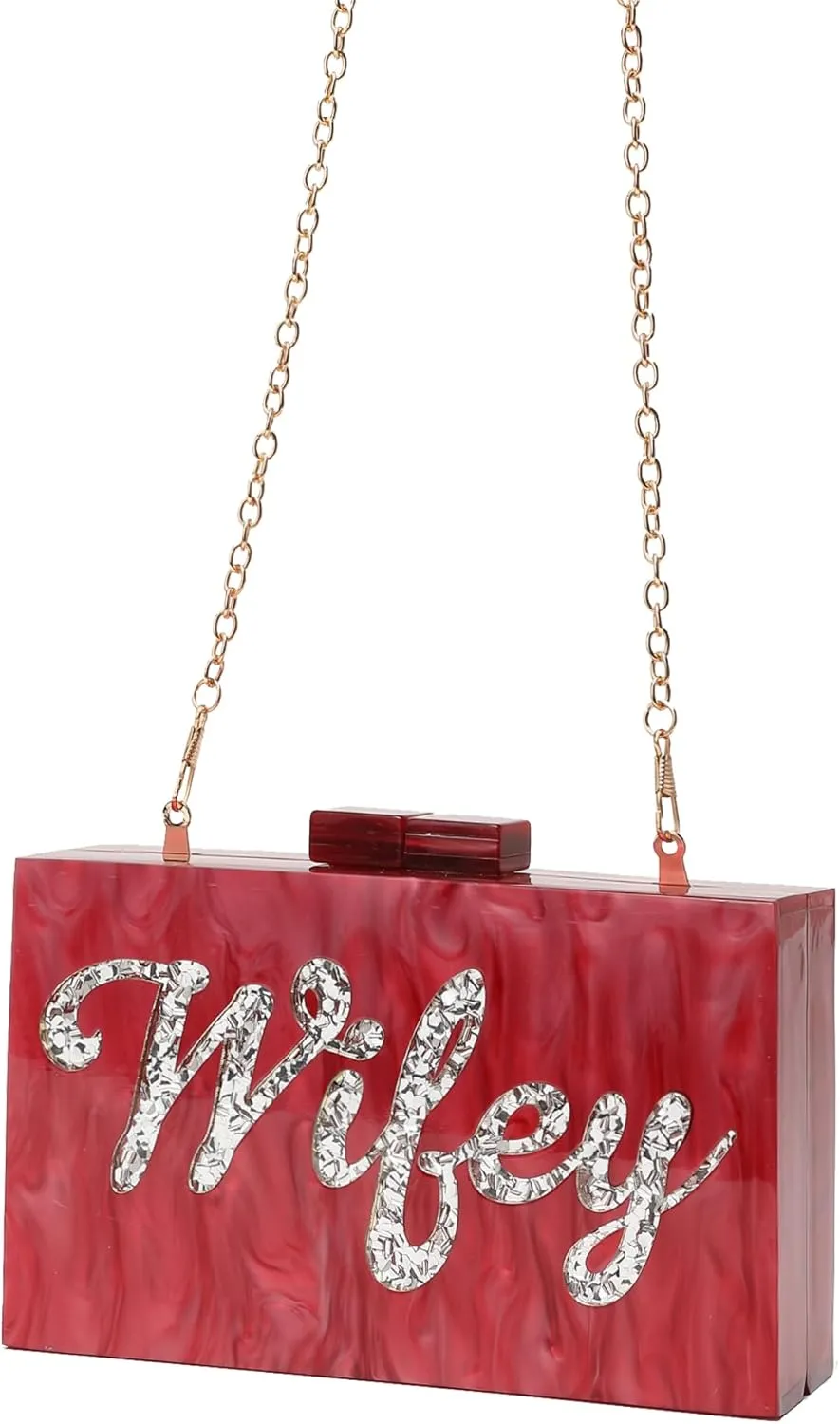 LETODE Acrylic Clutch Bags Purse Perspex Bag Handbags for Women