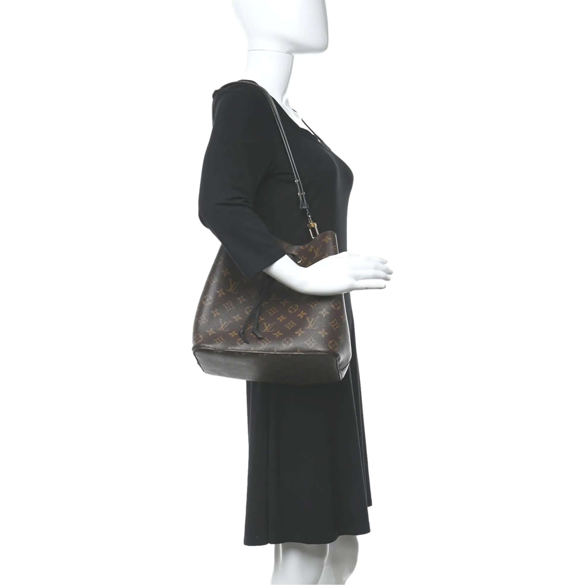Louis Vuitton NeoNoe MM Black Bucket Shoulder Bag