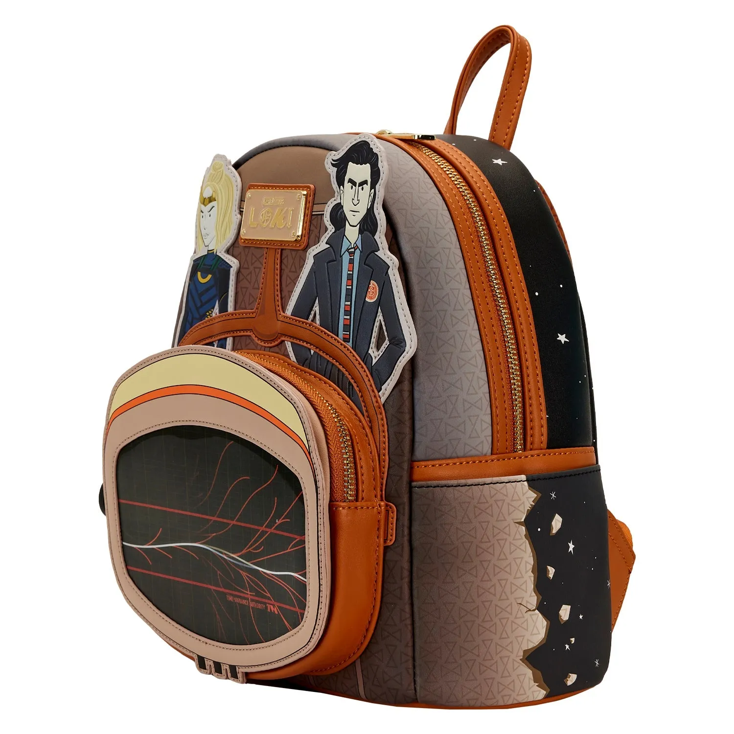 Loungefly x Marvel Loki TVA Lenticular Multiverse Mini Backpack