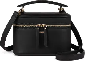 LOVEVOOK Crossbody Bag for Women, Top Handle Shoulder Pouch Purse Small PU Leather Satchel Handbag, Flap Box Bag for Ladies