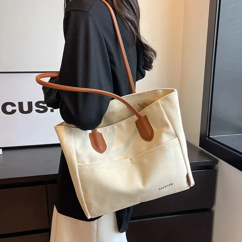 Luxe Canvas Chic - Stylish Handbag