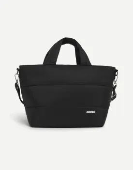 Mini Puffer Tote Bag - Black