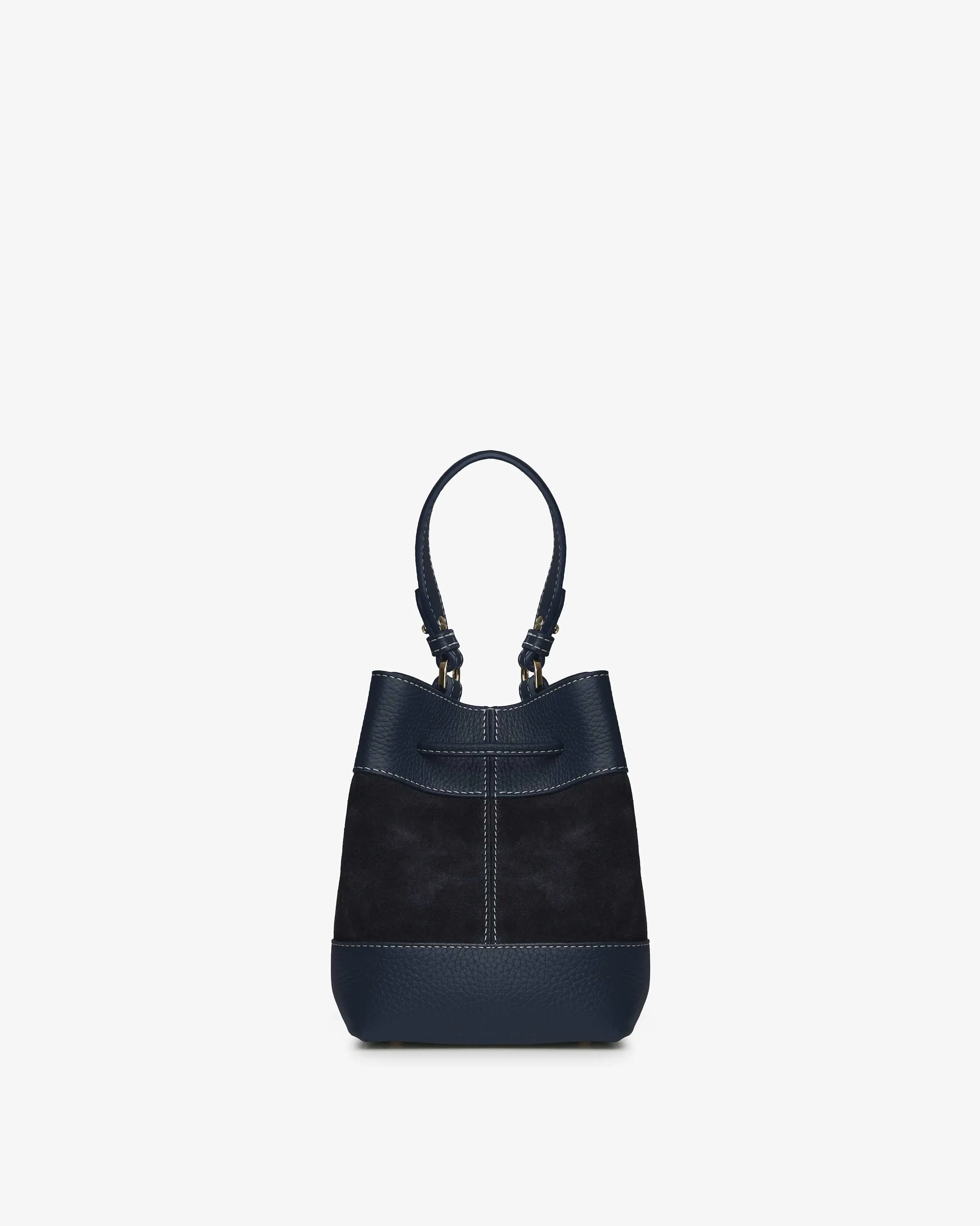 Osette - Leather/Suede Navy with Grey Stitch