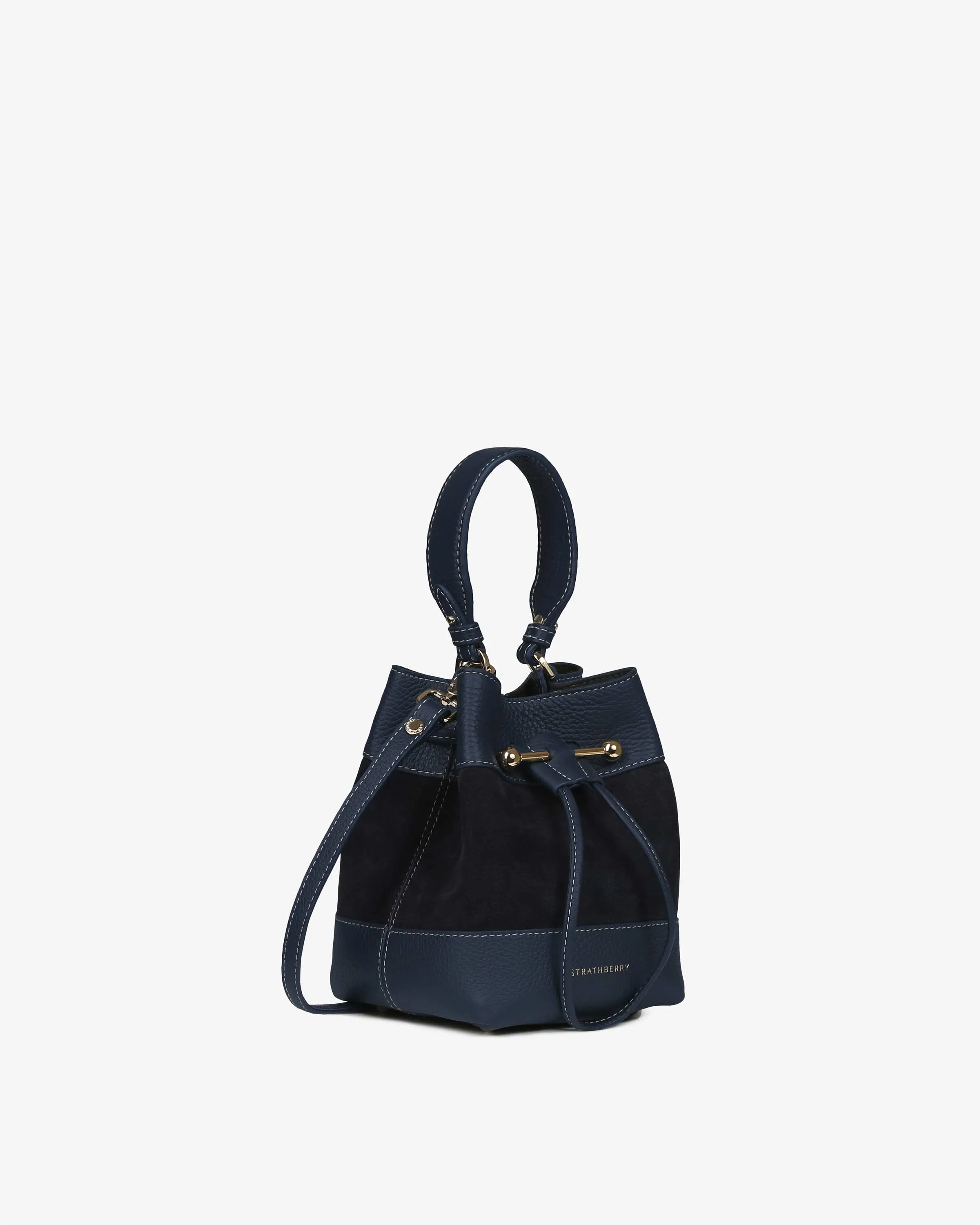 Osette - Leather/Suede Navy with Grey Stitch