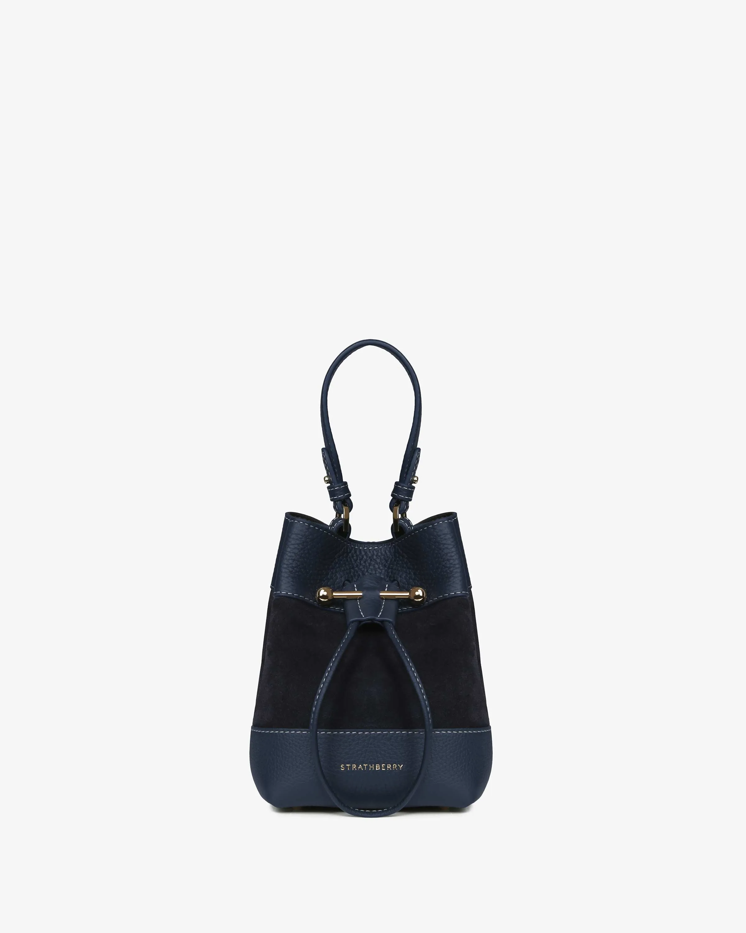 Osette - Leather/Suede Navy with Grey Stitch