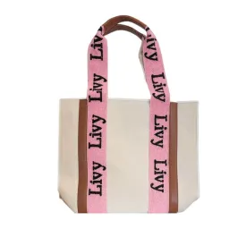 Personalized Handle Beaded Tote