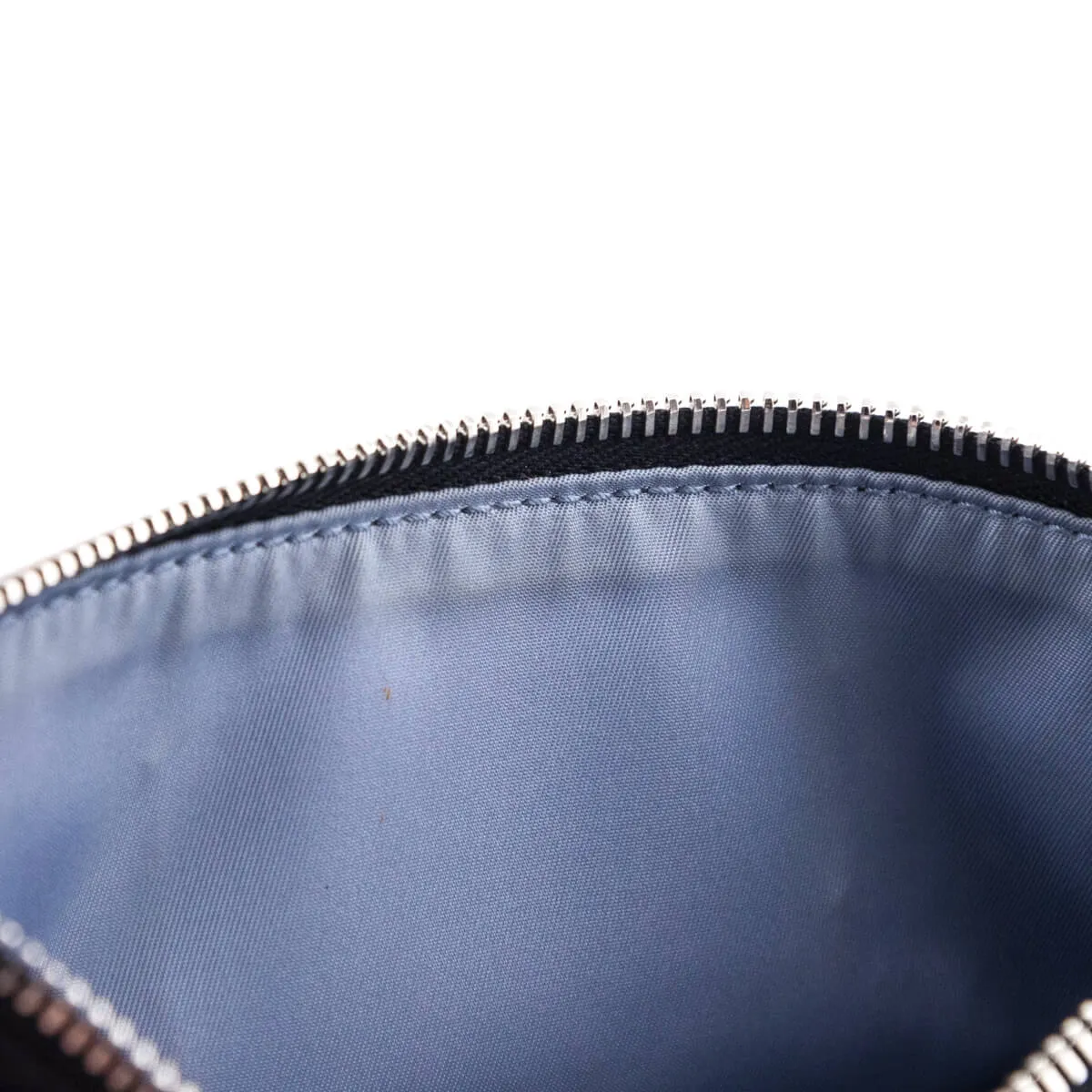 Prada Black Nylon Studded Etiquette Zip Shoulder Bag