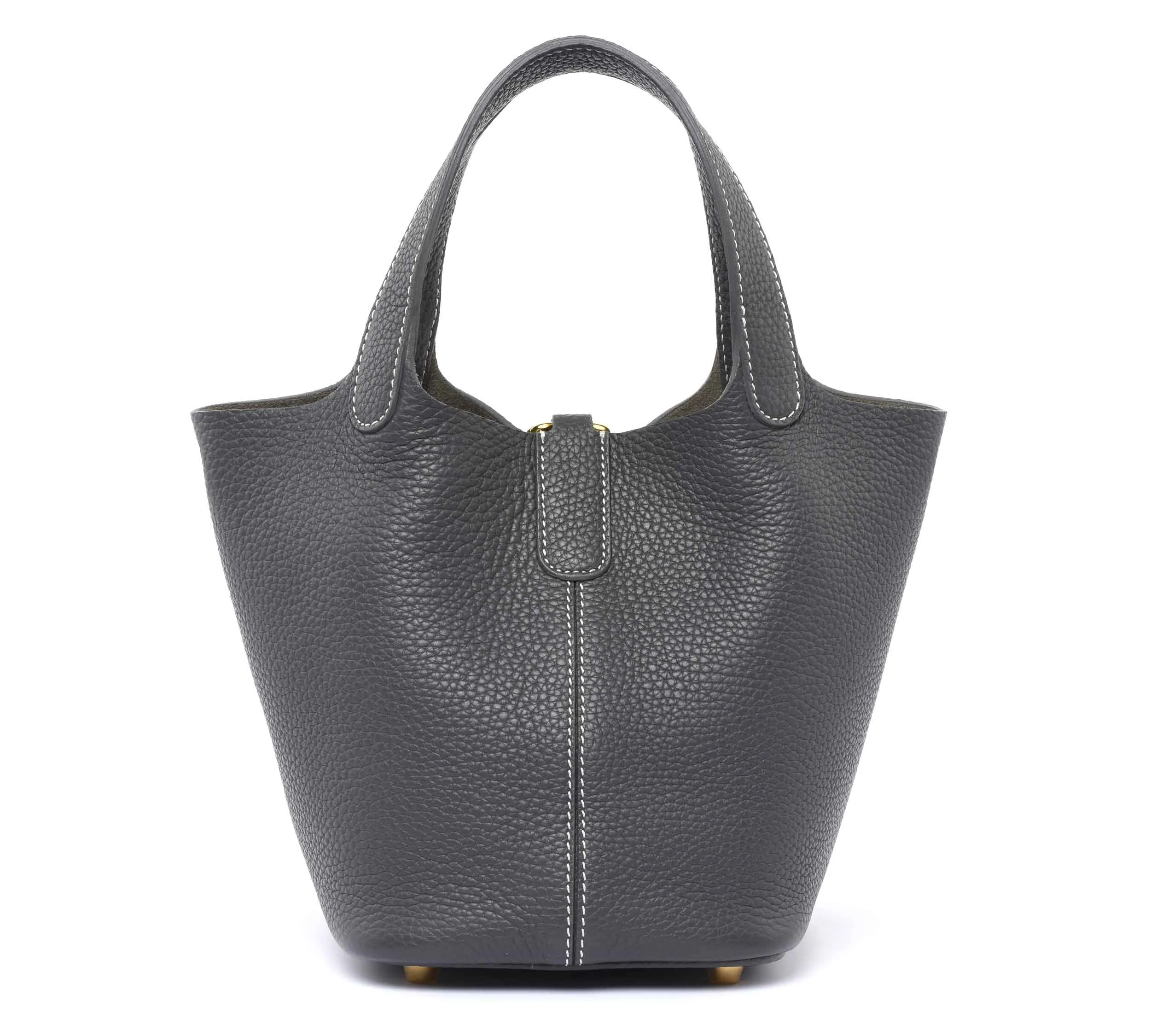 PRE ORDER Josette - Versatile Bucket Bag - Grained Cowhide - ELEPHANT GREY