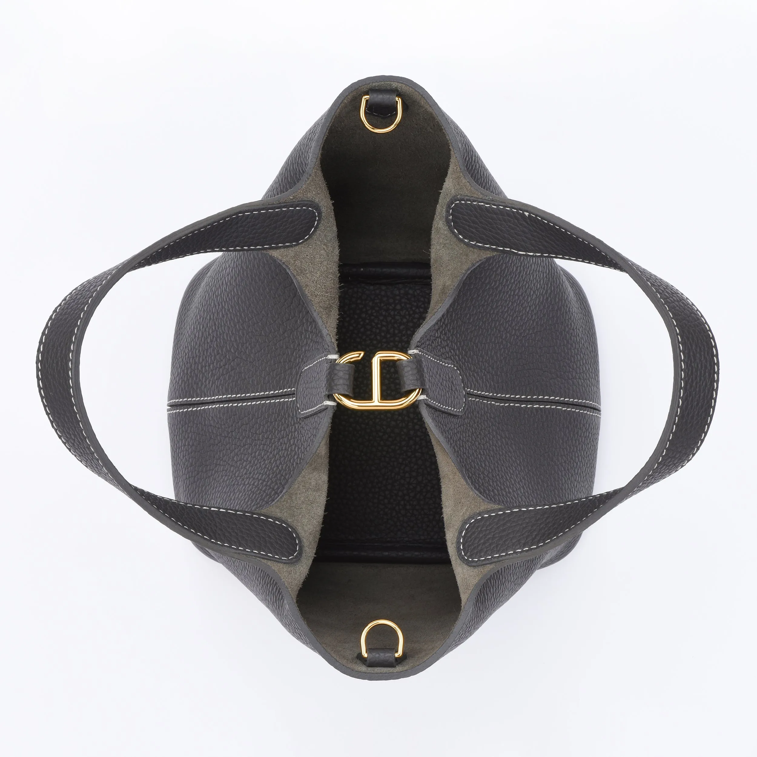PRE ORDER Josette - Versatile Bucket Bag - Grained Cowhide - ELEPHANT GREY
