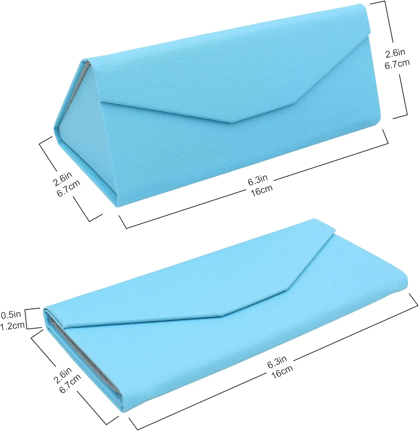 Real Sic Glasses Case for Men and Women - Magnetic Folding Hard Shell Sunglass Holder - Inspired by Solid Color