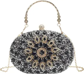 Rhinestone Evening Clutch Purses for Women Evening Weddings,Party Purses Crystal Diamond Glitter Sparkly Handbag