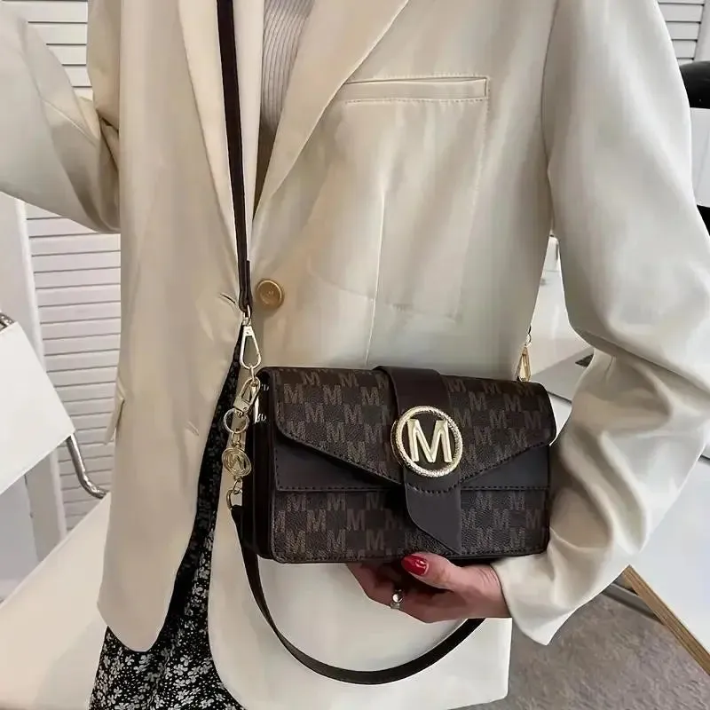 Stylish Shoulder Bag For Women, Simple PU Leather Flap Crossbody Bag, Fashionable Purse & Handbags -FREE USA SHIPPING