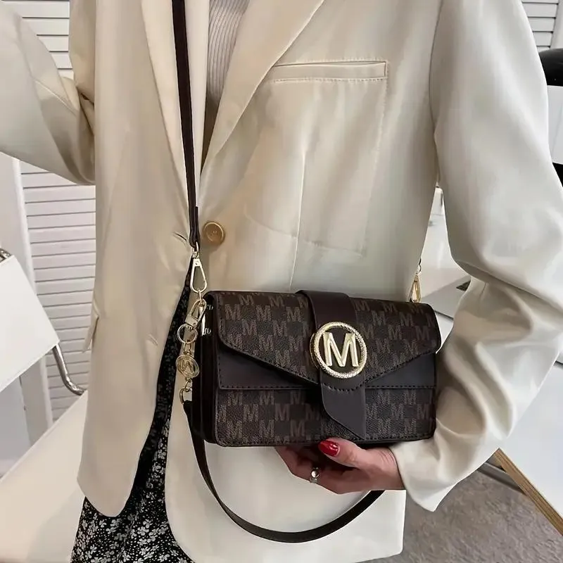 Stylish Shoulder Bag For Women, Simple PU Leather Flap Crossbody Bag, Fashionable Purse & Handbags -FREE USA SHIPPING