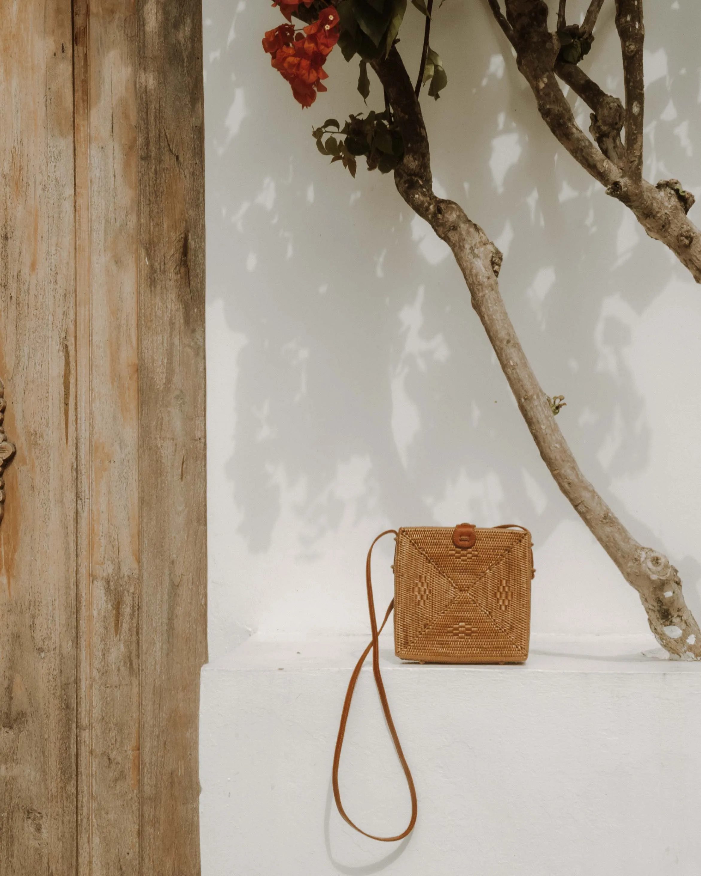 Sumatra Square Rattan Bag