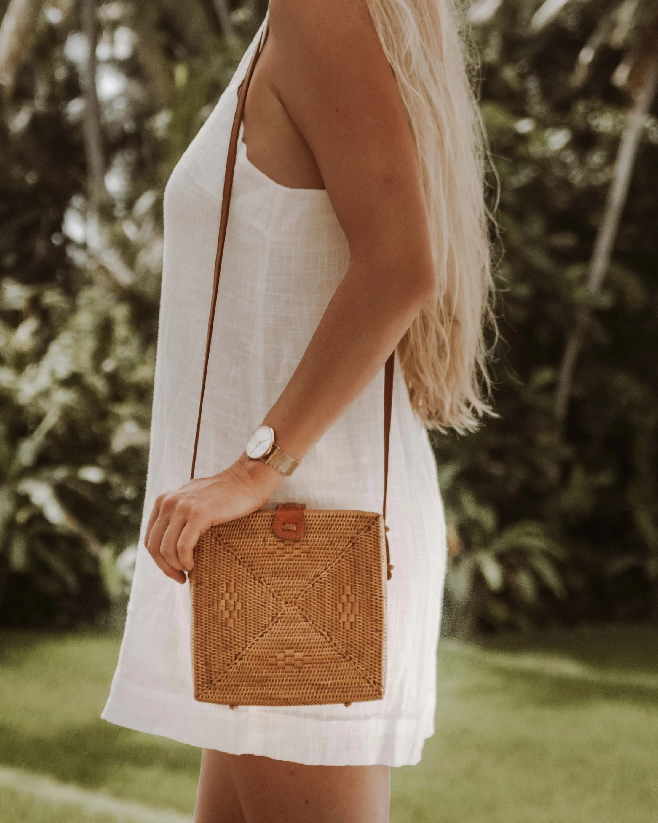 Sumatra Square Rattan Bag