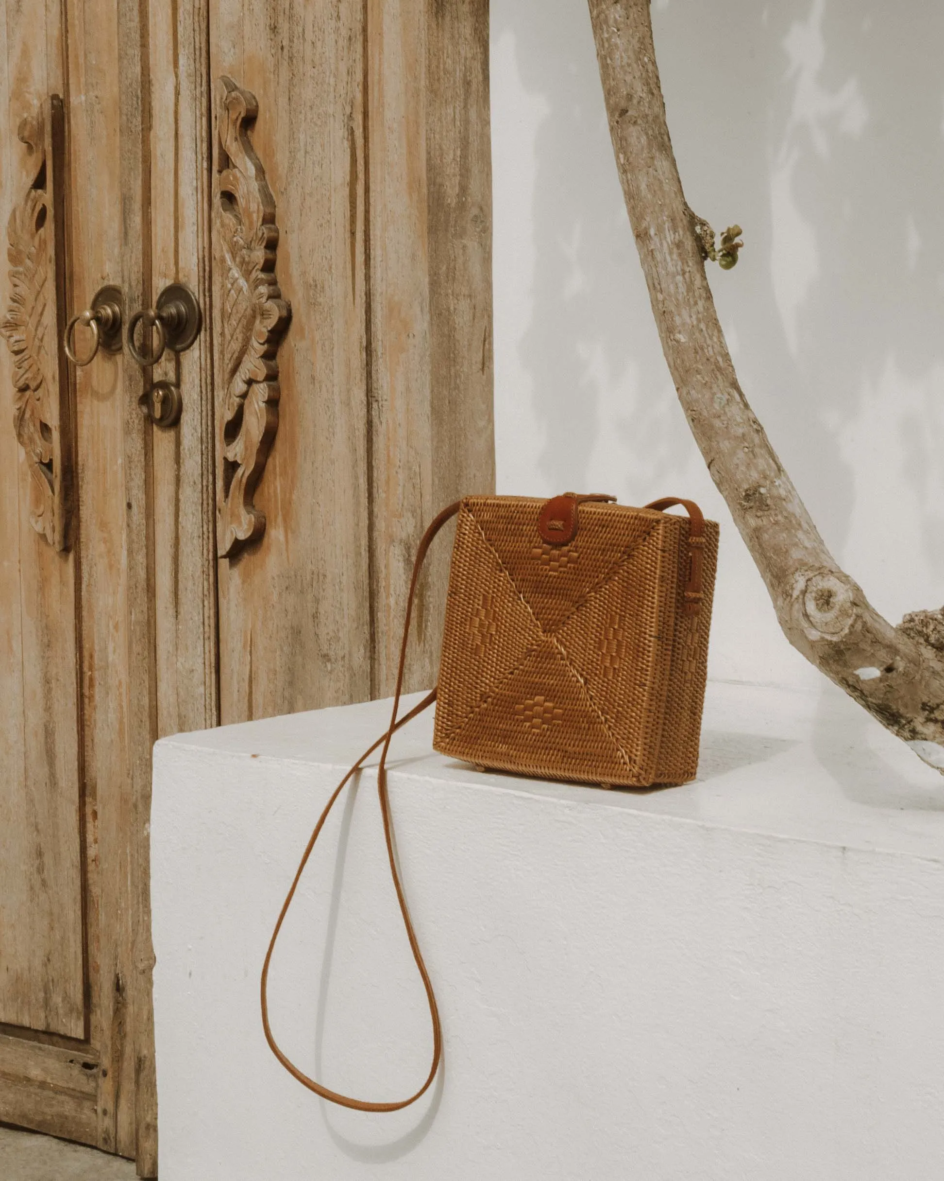 Sumatra Square Rattan Bag