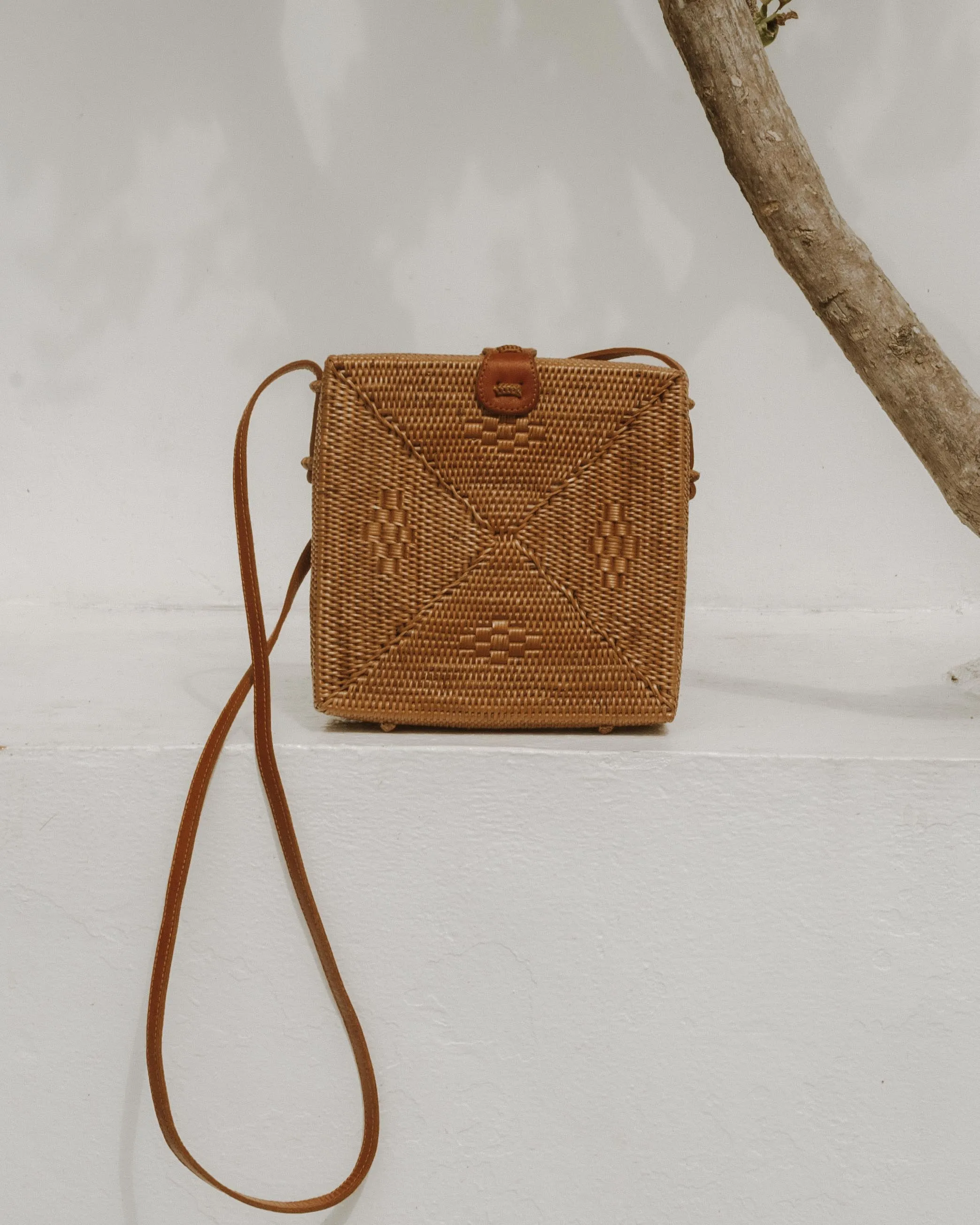 Sumatra Square Rattan Bag