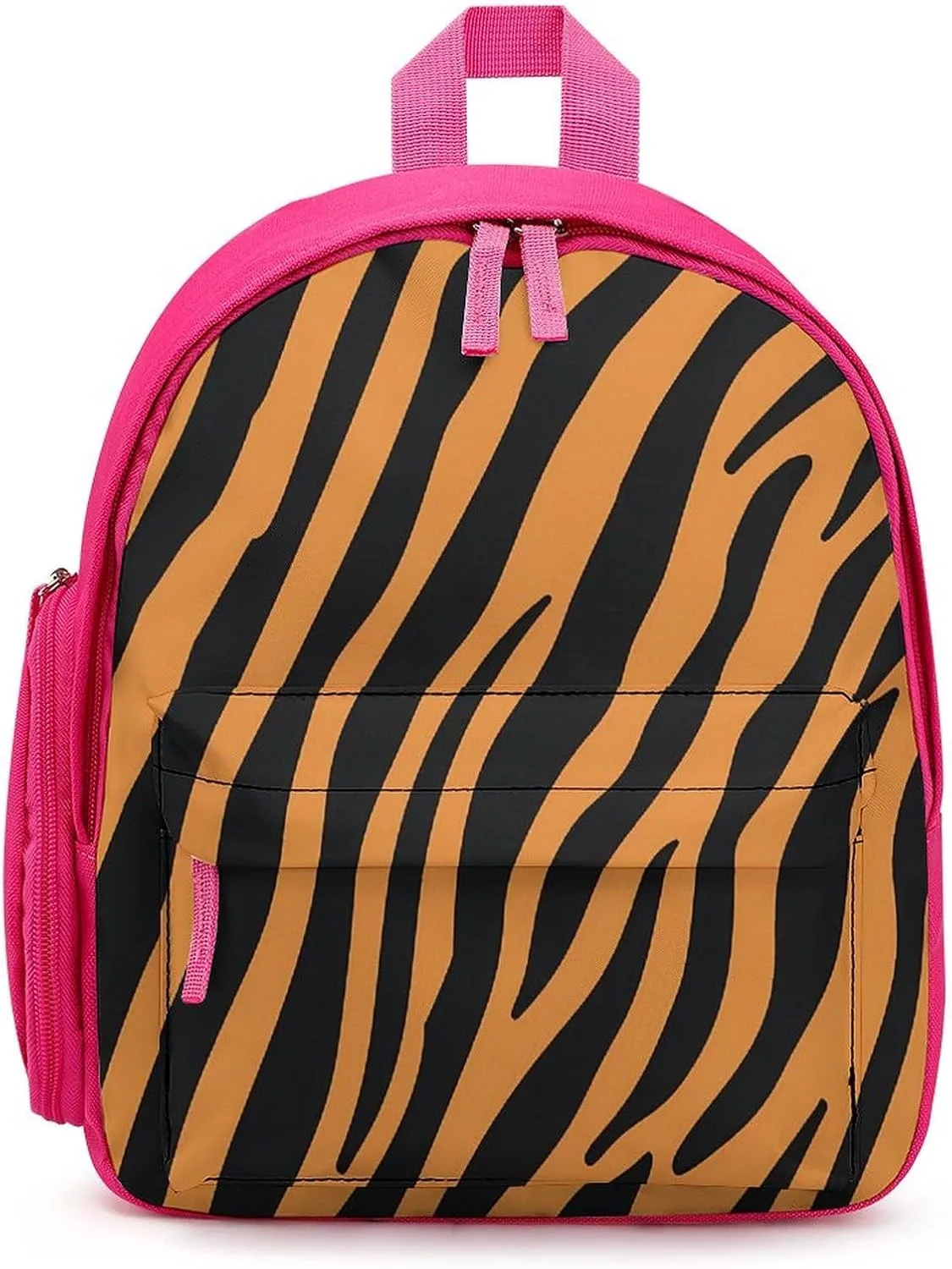 Tiger Stripes Pattern Cute Backpack Daily Casual Daypack Travel Mini Bag with Adjustable Strap Pink-style-26