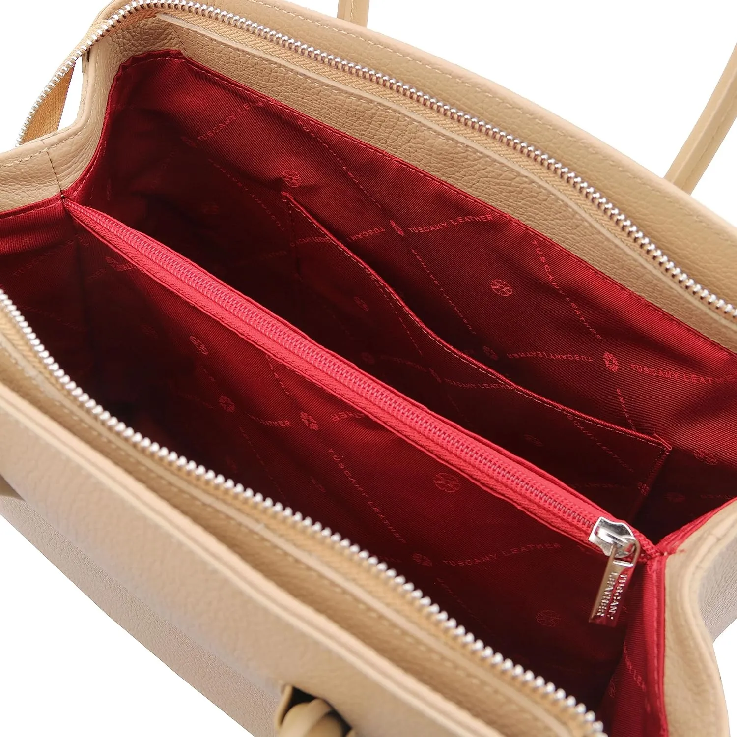 Tuscany Leather Camelia Leather Handbag - TL141728 (Champagne)