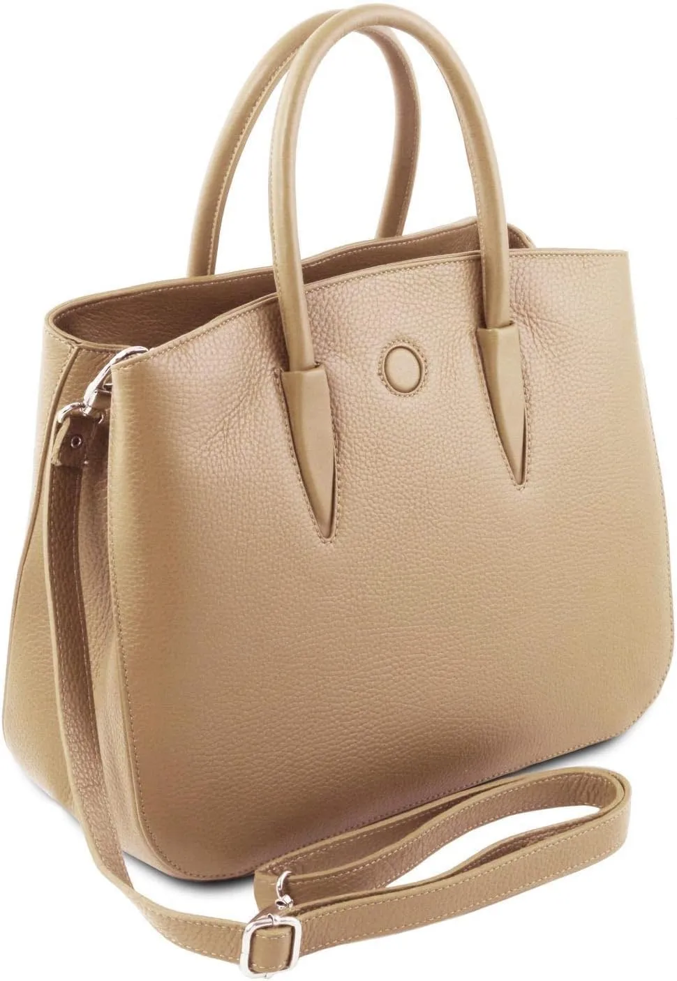 Tuscany Leather Camelia Leather Handbag - TL141728 (Champagne)