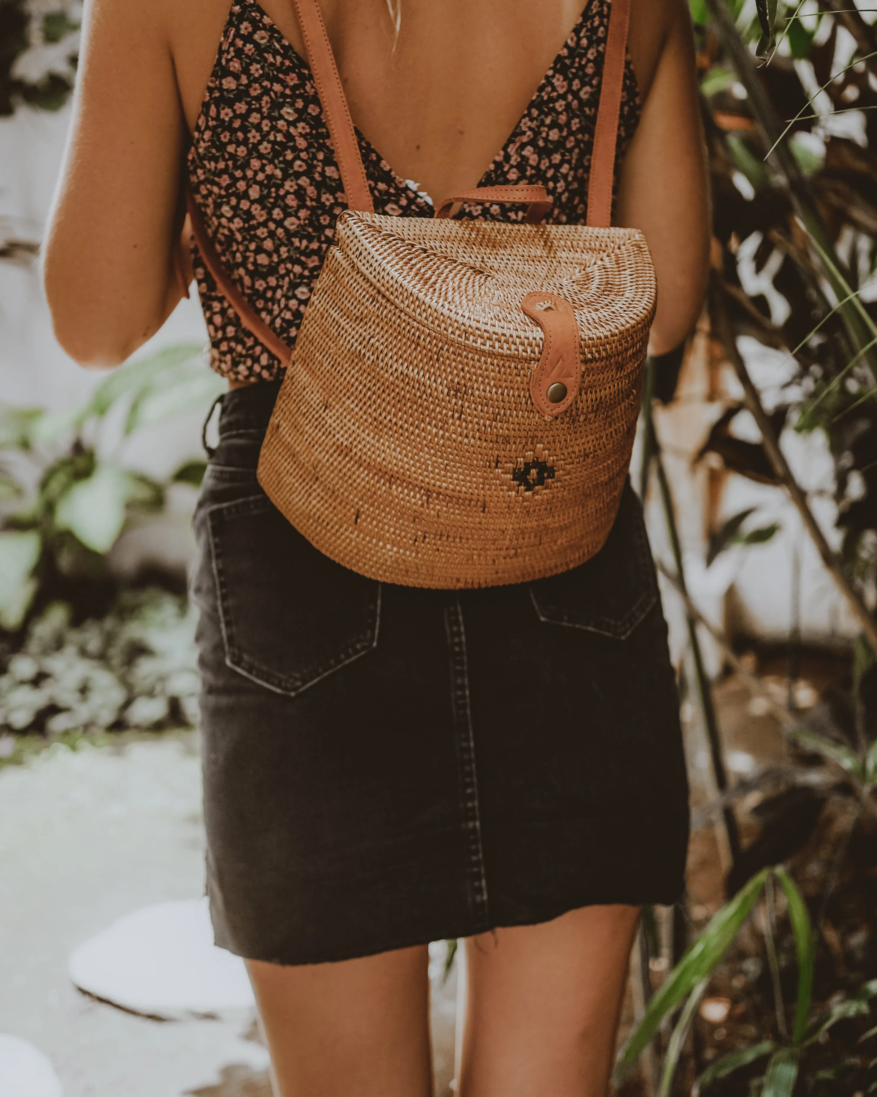 Vegan Bingin Rattan Backpack