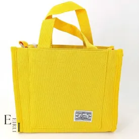 Vintage Casual Corduroy Tote Bag, Yellow