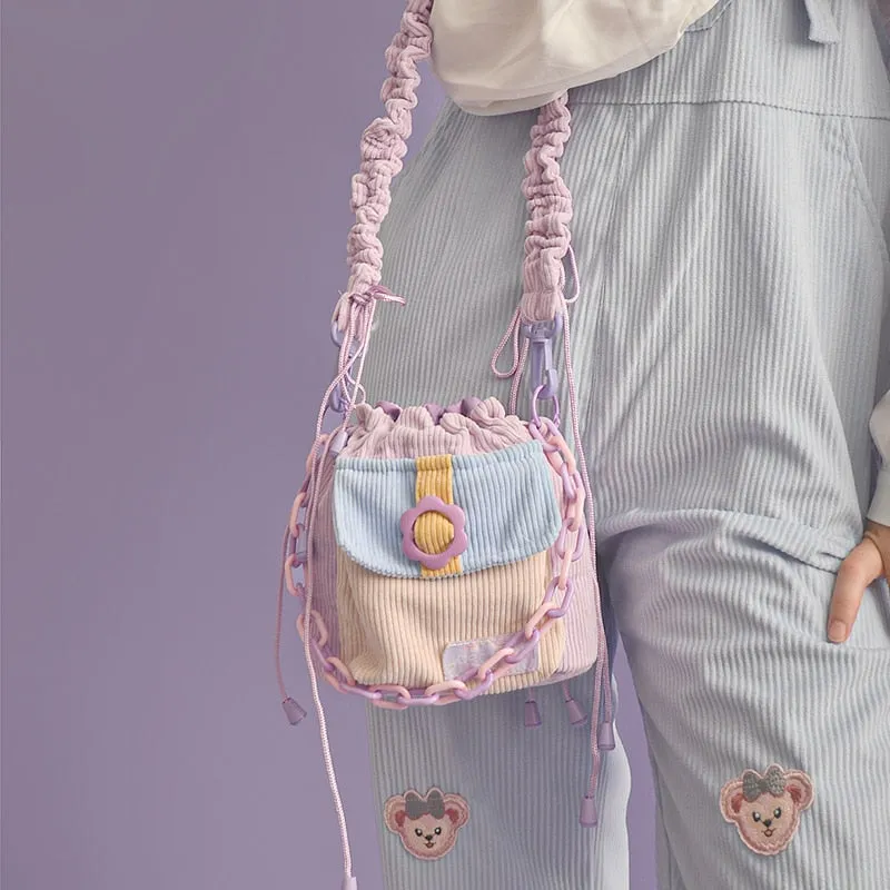 Vvsha  Christmas Gift 2024 New Arrival Original Melody Bag Cute Chain Lolita Floral Handbag Travel Shoulder Cotton Messenger Bag Tote Crossbody Bags