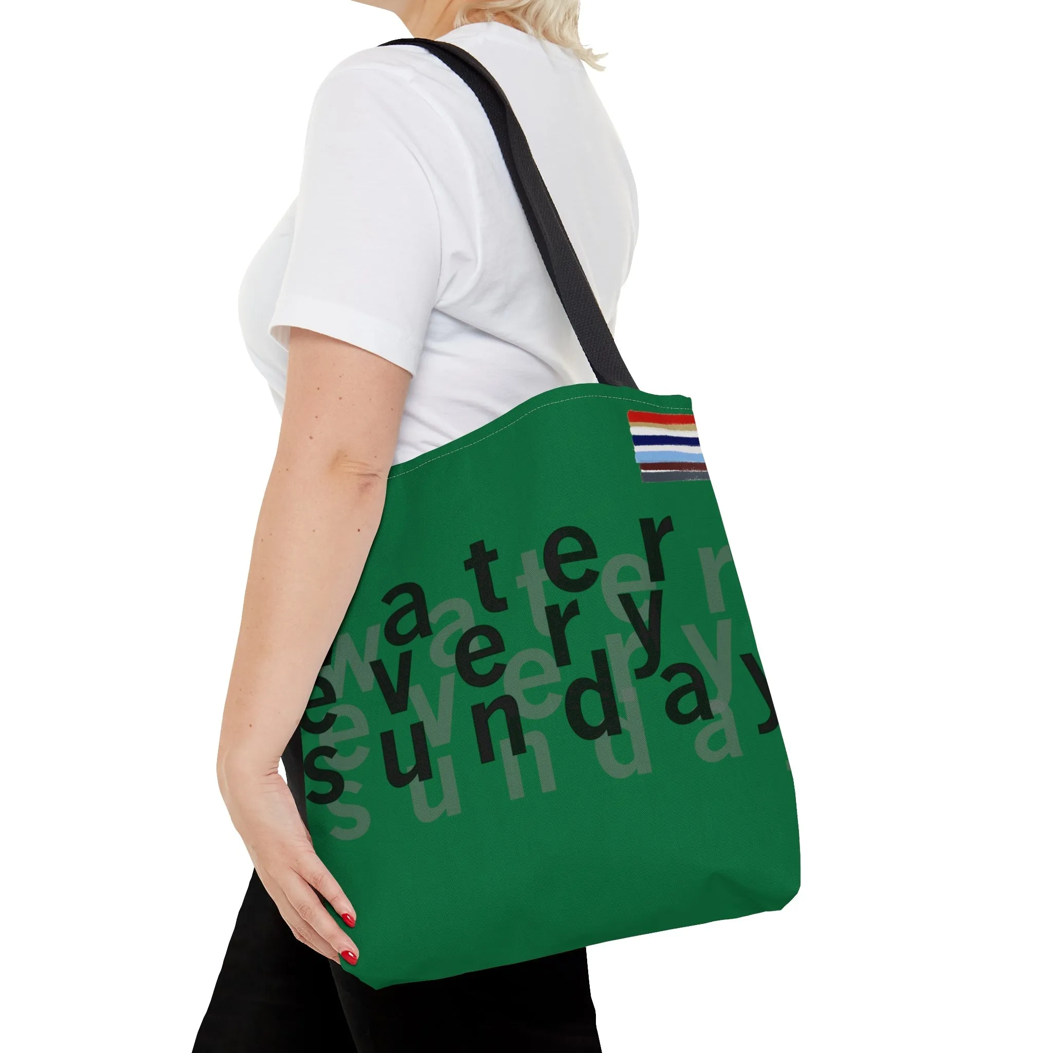 WATEREVERYSUNDAY Basic Logo Everyday Tote - Dartmouth Green