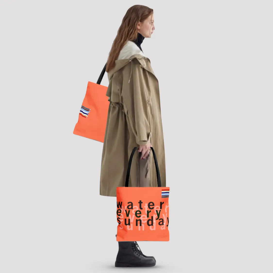 WATEREVERYSUNDAY Basic Logo Everyday Tote - Peach Fuzz (2024 Limited Edition)