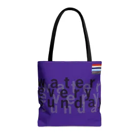 WATEREVERYSUNDAY Basic Logo Everyday Tote - Violet Pansy