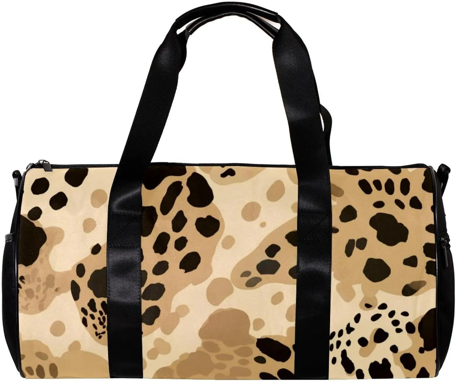Weekender Travel Bag,Small Gym Bag,Yellow Leopard Print,Gym Duffle Bag