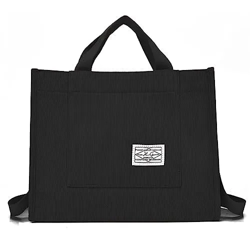 Women Shoulder Bag Fashion Backpack Letter Handbag Crossbody Bag Corduroy Messenger Bag