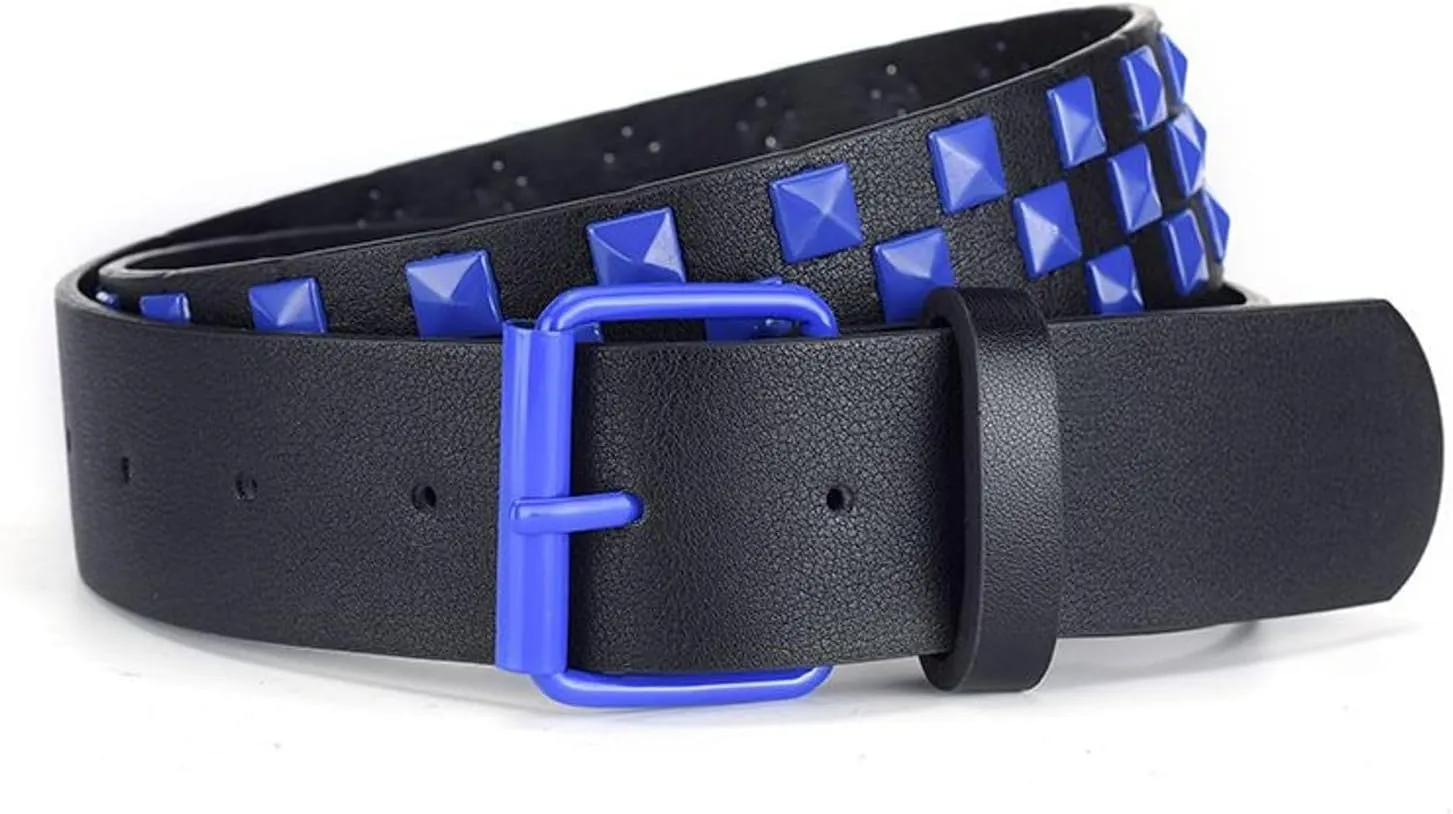 Women's Faux Leather Belt Punk Rock Pyramid Stud Goth Style Spiked Casual Fashion Thick Gothic Studded Belts