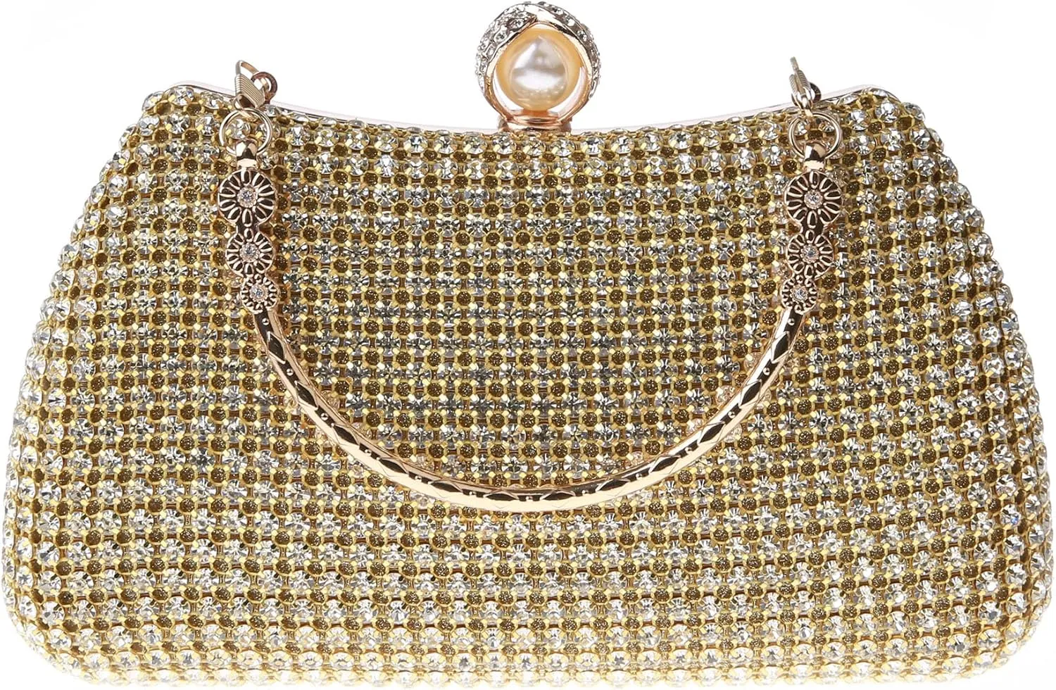 Womens Sparkly Rhinestone Crystal Clutch Glitter Sequin Evening Bag Purse Handbag for Bridal Wedding Party Prom