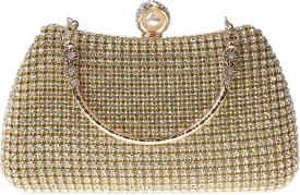 Womens Sparkly Rhinestone Crystal Clutch Glitter Sequin Evening Bag Purse Handbag for Bridal Wedding Party Prom